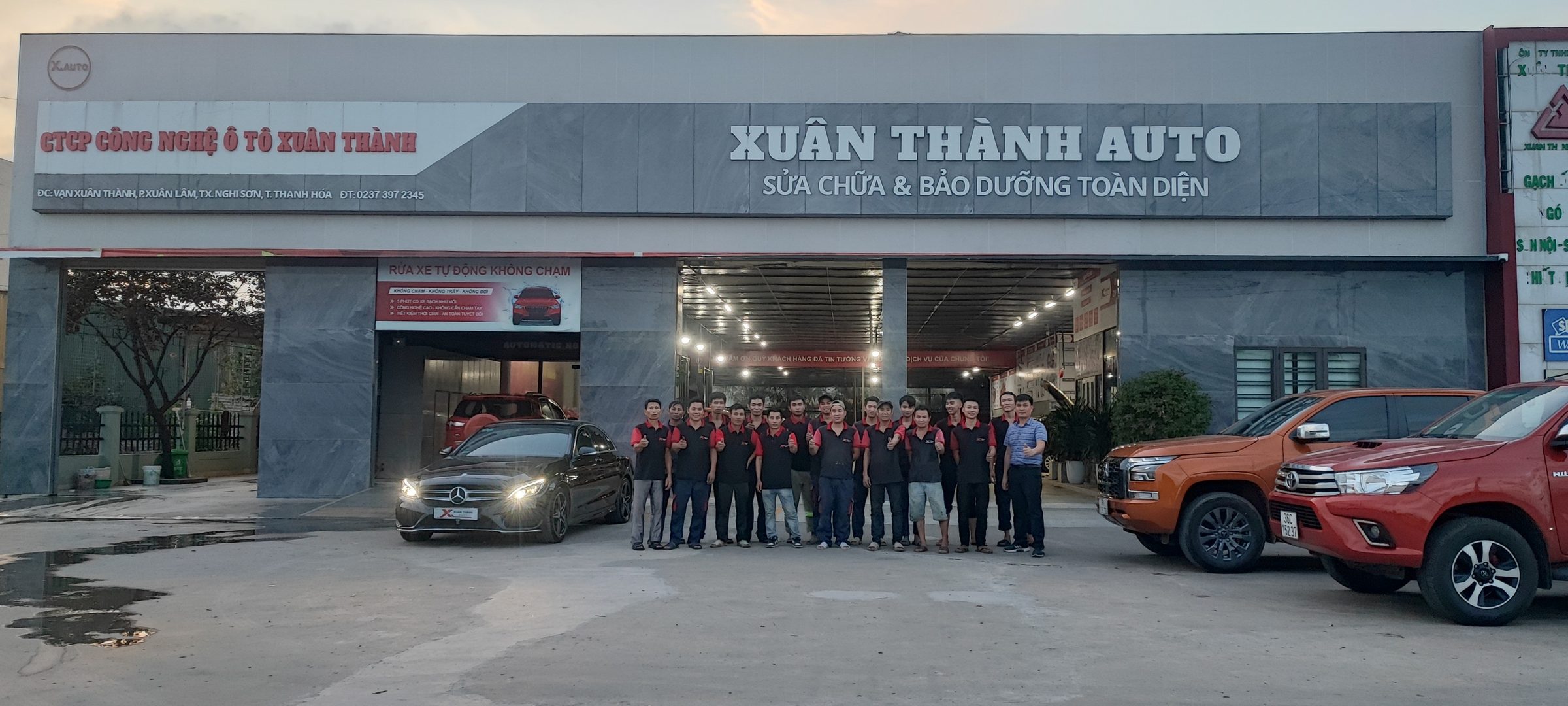 Mặt tiền Gara Ô tô Xuân Thành